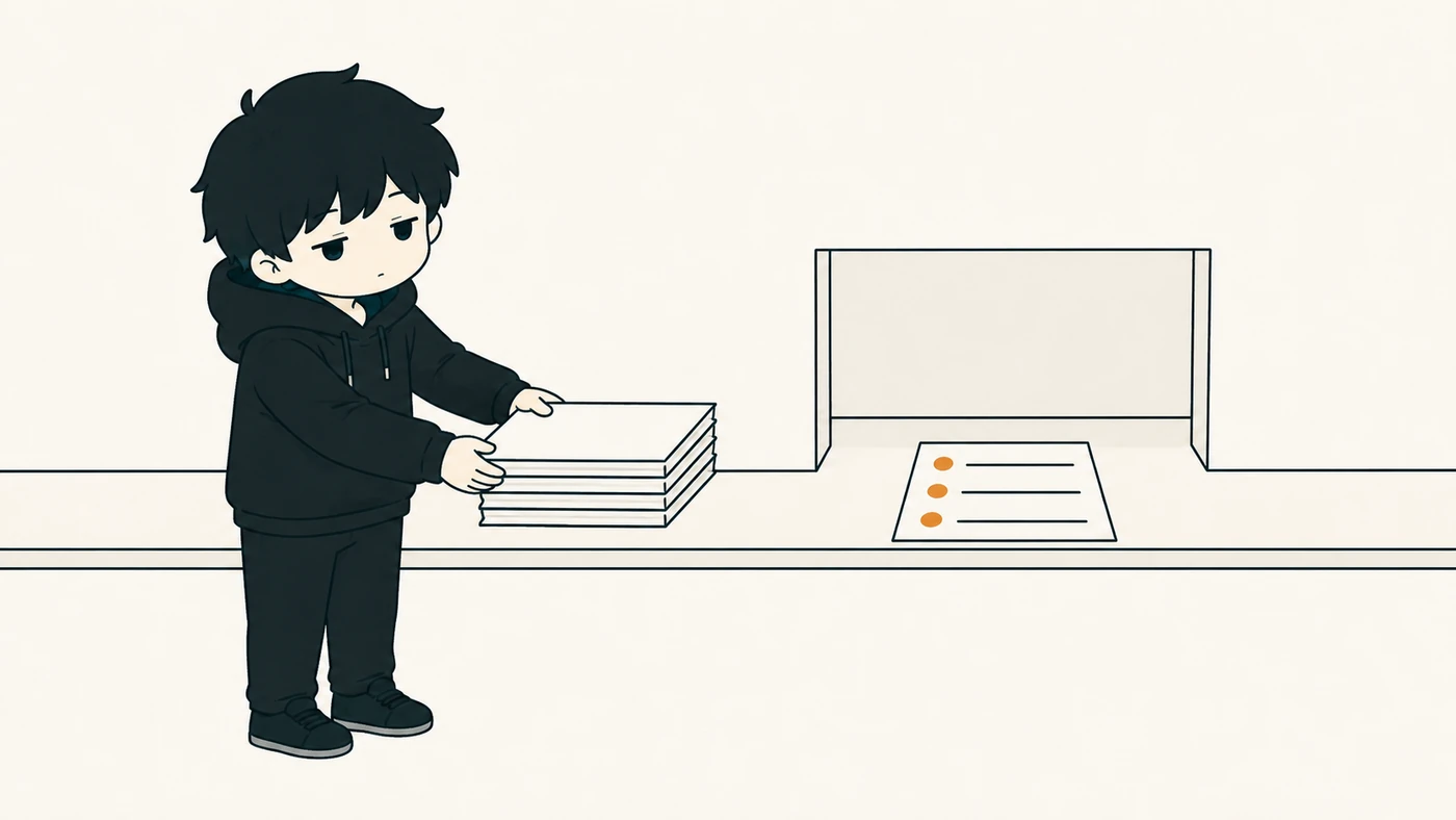 束のまま渡すと、自分では気づいていない共通点だけが1枚にまとまって返ってくる